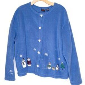 C&B Sport Embroidered Jacket W Snowflake Buttons